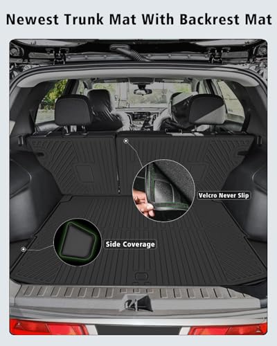 Floor Mats & Cargo Mat & Backrest Mat for Chevy Trailblazer FWD 2021 (160 Ounce)