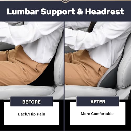 Lumbar Support Pillow and Car Neck Pillow (2 Count)