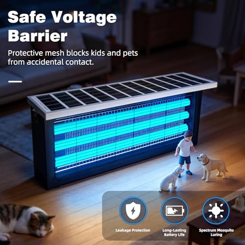 Large Solar Bug Zapper with High Powered for 4000 sq.ft