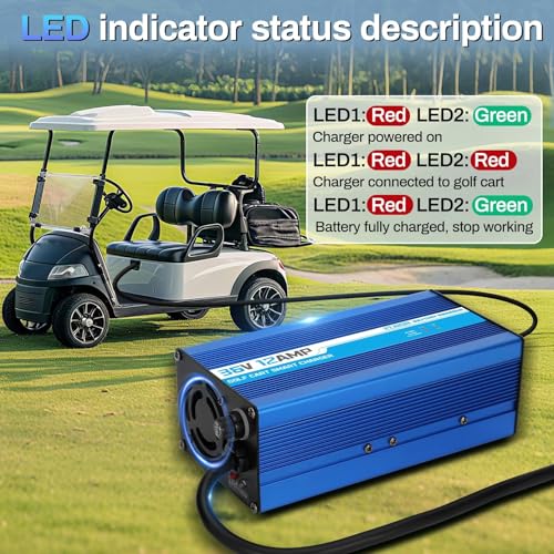 12 Amp 36 Volt Golf Cart Battery Charger for Yamaha EZGO