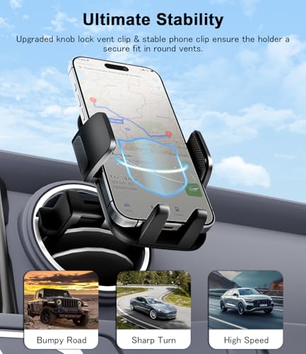 Round Vent Car Phone Holder for Jeep Wrangler JL