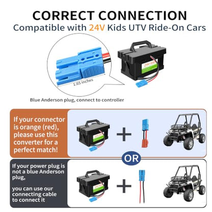 Upgraded 24V 8Ah Lithium Battery for Dynacraft Realtree Power Wheels UTVs 24V Ride