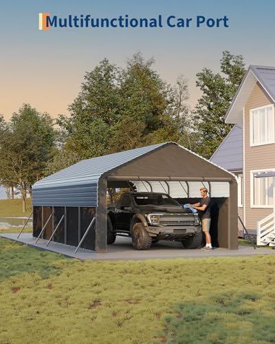 12x25x9 ft Metal Carport Oversized