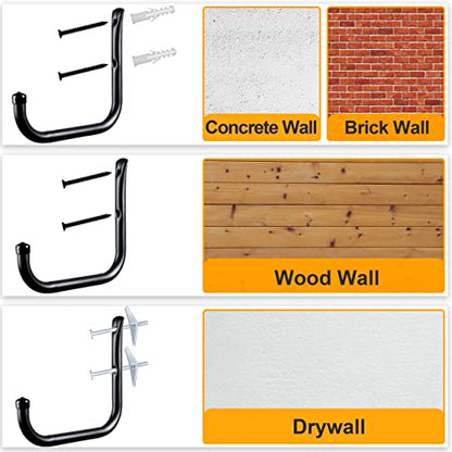 Wall Hooks for Garage Garden (4 Count)