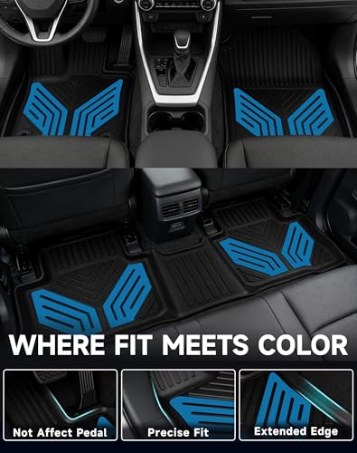 Premium Color TPE Floor Mats Custom Fit for Toyota RAV4 2019