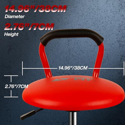 Garage Stool Adjustable Height Swivel Work Mechanic Shop Stool with Backrest