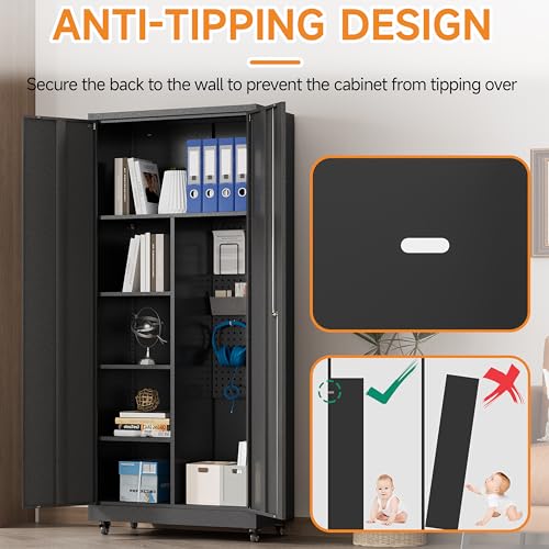 Metal Garage Storage Cabinet with 2 Doors