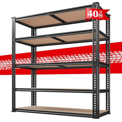40" W Storage Shelves Load 2500Lbs for Garage Pantry Closet Kitchen