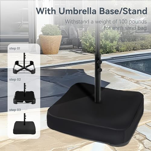 15ft Large Outdoor Patio Umbrella with Base Included