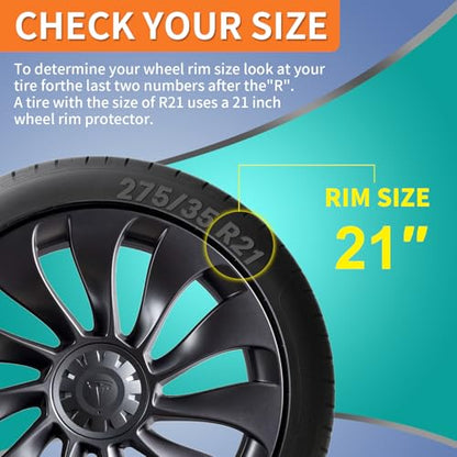 Tesla Rim Protector Model Y 21 inch (4 Count)
