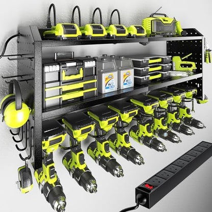 Power Tool Organizer with Charging Station
