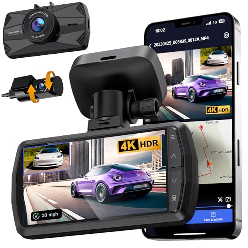 4K Dash Cam Front and Rear