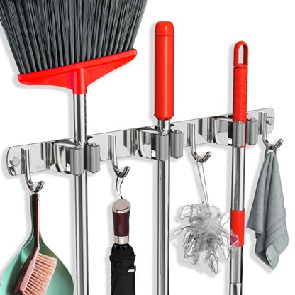 Mop and Broom Holder Wall Mount