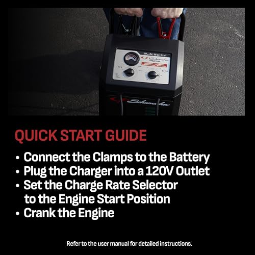 Wheeled Manual 6A Car Battery Charger and 150A Engine Starter