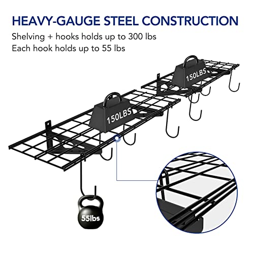 2 Pack 1x3 ft Garage Wall Shelving (2 Count)