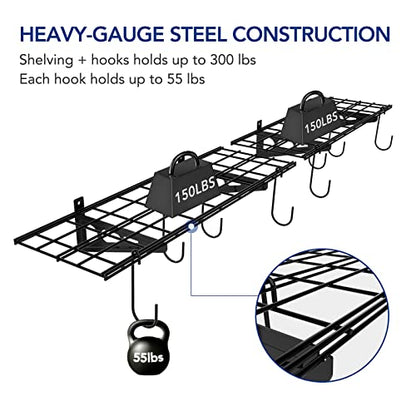 2 Pack 1x3 ft Garage Wall Shelving (2 Count)