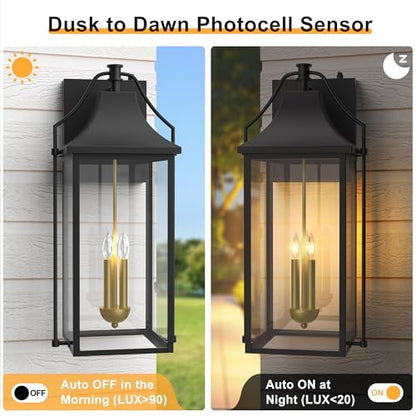 25IN Dusk to Dawn Outdoor Light Lighting