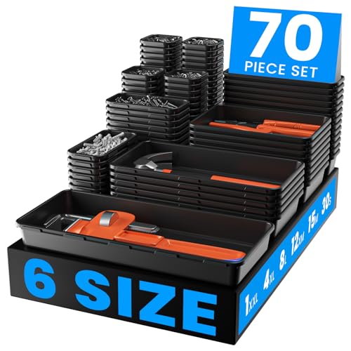 70】【6 Size】Tool Box Organizer Tray Divider Set (70 Count)