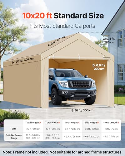 Carport Replacement Canopy Cover