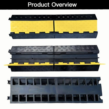 Foldable 2 Channel Rubber Cable Protector