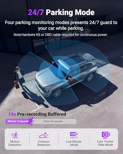 S1 Pro DMS 2.7K Dash Cam Front and Inside
