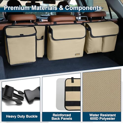 Deluxe Trunk and Backseat Organizer for Medium or Large Size SUVs & RVs