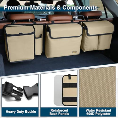Deluxe Trunk and Backseat Organizer for Medium or Large Size SUVs & RVs
