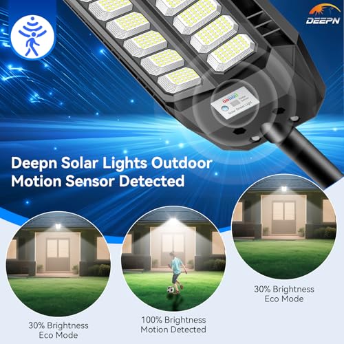 Ultra Bright Solar Lights Outdoor 8000W with Motion Sensor (2 Count)