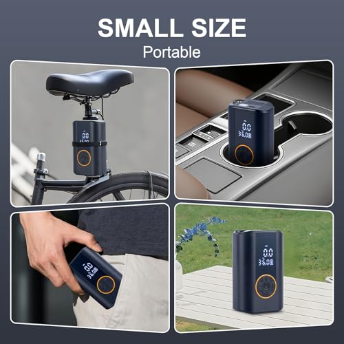 Tire Inflator Portable Air Compressor Cordless Rechargeable Mini Air Pump