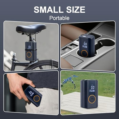Tire Inflator Portable Air Compressor Cordless Rechargeable Mini Air Pump