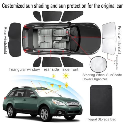 Window Shades for Subaru Outback Wagon 2010 (8 Count)