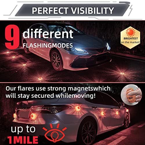 6 Pack LED Road Flares