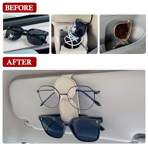 2 Pack Sunglasses Holder for Car Visor