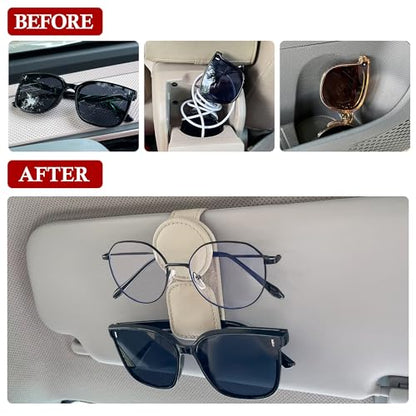2 Pack Sunglasses Holder for Car Visor
