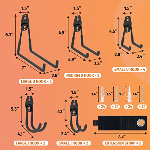14PC Garage Hooks Heavy Duty (14 Count)