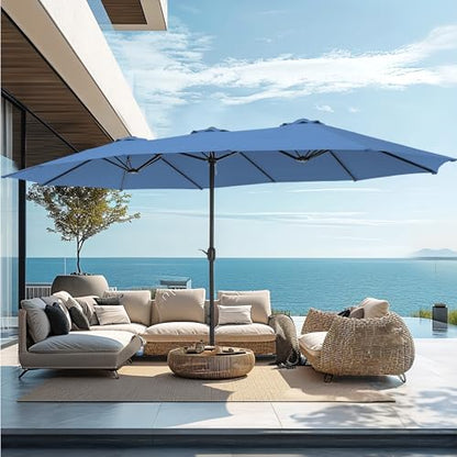 15ft Large Outdoor Patio Umbrella with Base Included
