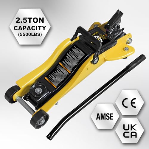 2.5 Ton Trolley Jack with Carrying Case Hydraulic Low Profile Floor Jack for Cars Lift with Single Piston Lift Pump
