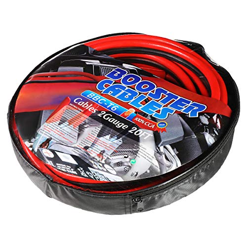 Heavy Duty 20Ft 2Gauge Booster Cable Power Jumper 600AMP Emergency Battery Start Car