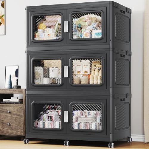 660 Qt Extra Large Stackable Storage Bin with Lids (3 Count)