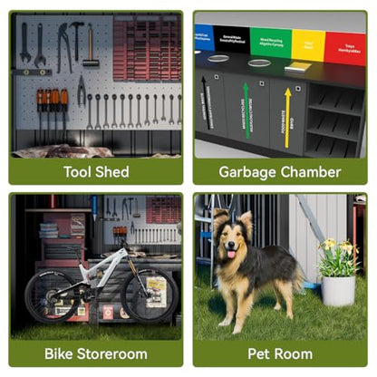 Shed Outdoor Storage Shed Metal (2 Count)
