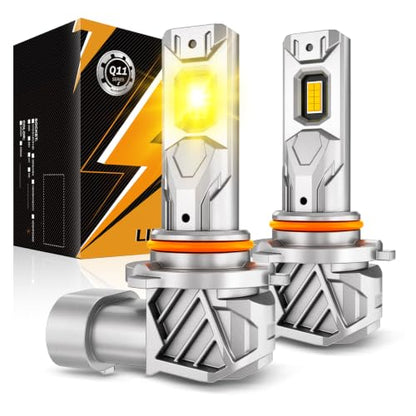 2026 Q11 Series 9005 H10 Fog Lights Yellow Powersport Light 16000LM (2 Count)