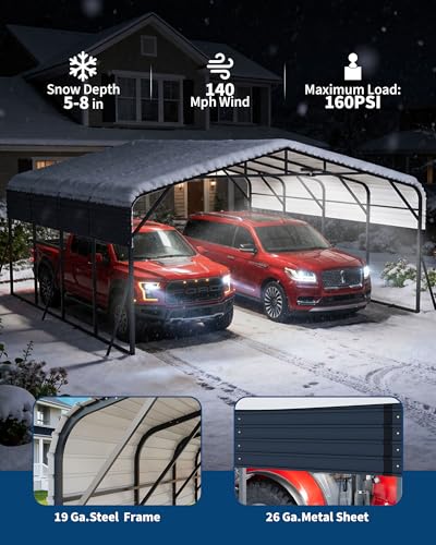 20x20FT Metal Carport Heavy