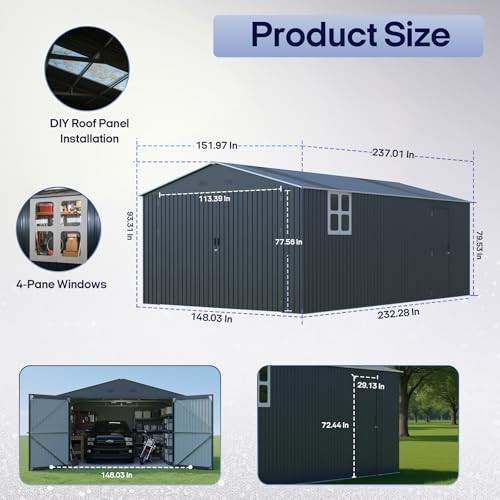 Outdoor Storage Shed 13x20 FT