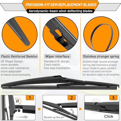 Windshield Wiper Blade Replacement for Lexus NX200t NX300 NX300h