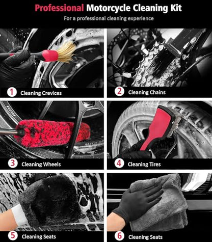 6PCS Motorcycle Cleaning Kit