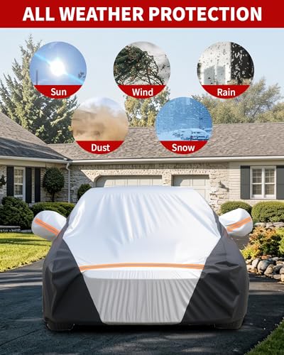 Car Cover Waterproof All Weather for 185"