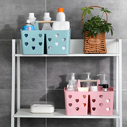 Portable Shower Caddy Plastic Shower Basket Organizer with Handle