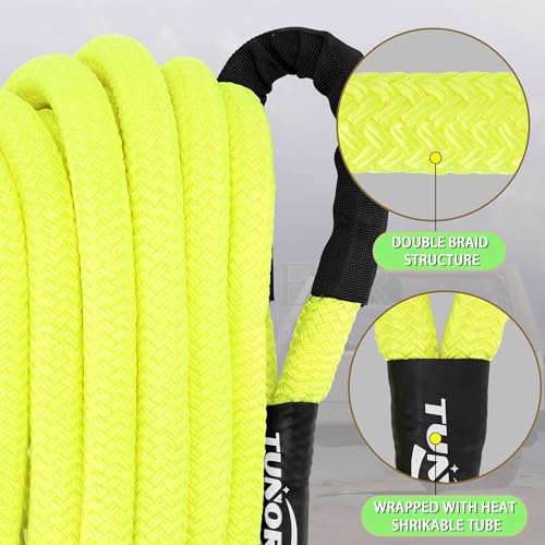 Kinetic Recovery Tow Rope Heavy Duty Offroad Snatch Strap for for Trucks SUV UTV ATV Tractor Car Jeep (20 Foot)