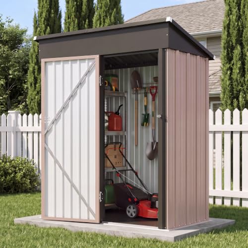 5x3 FT Outdoor Storage Shed with Sloping Roof