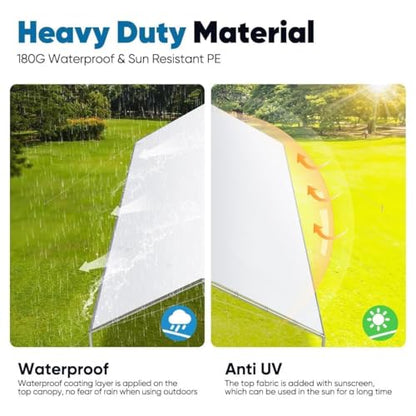 10x15 ft Heavy Duty Car Canopy Galvanized Frame Carport Outdoor Party Tent Boat Shelter with 3 Reinforced Steel Cables